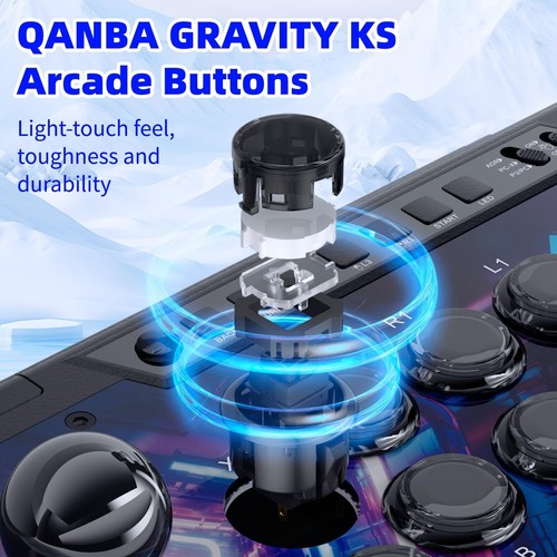 qanba Q3 Obsidian Silent Arcade Joystick Multifunction Edition for PC (Fighti... - Picture 8 of 9