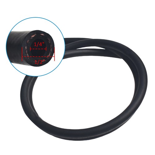 4FT 1/4inch ID Fuel Line Hose Flexible Braided Gas Pipe Nitrile Rubber Injection