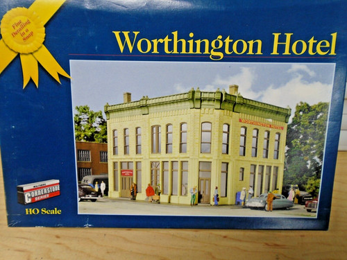 Cinta sellada de fábrica Walthers-Kibri HO 933-3609 Worthington Hotel 7,25x6,1x4,75" | Zustand: Used