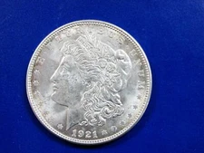 1921-D Morgan Silver Dollar US Coin Light Rim Toning Q3CW