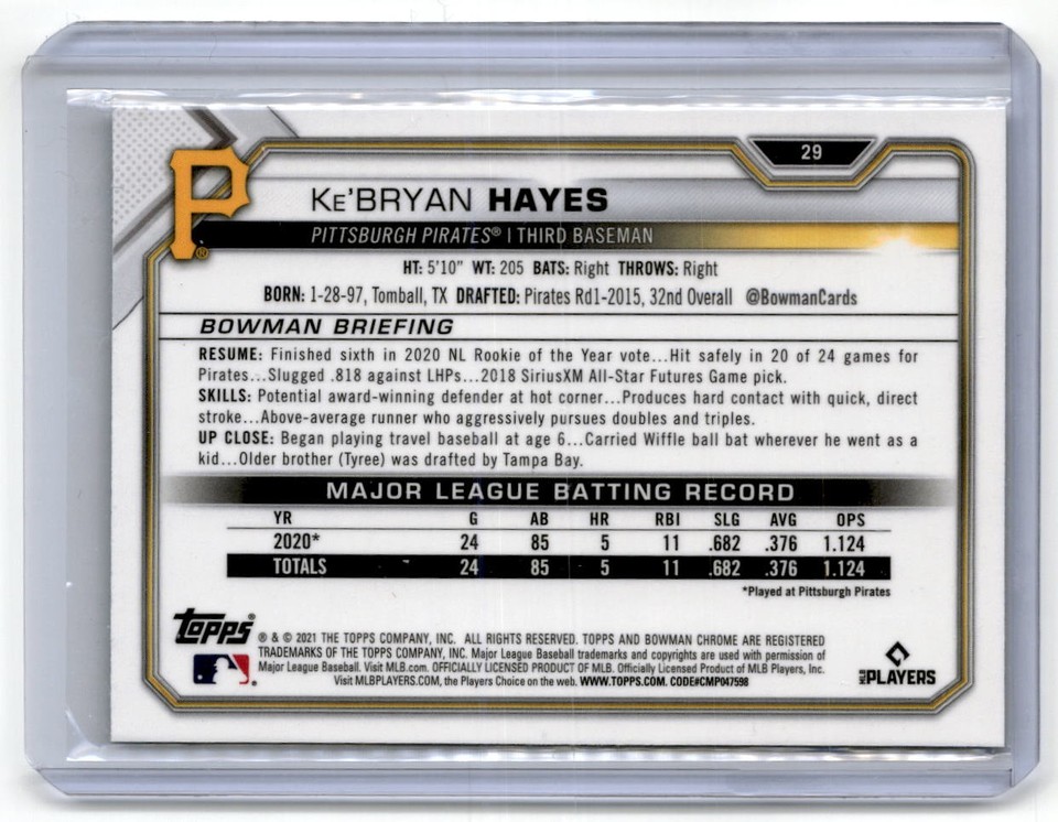 2021 Bowman Chrome 29 Ke'Bryan Hayes eBay