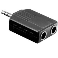 Audio Adapter Klinke 3,5Mm Stecker - 2X 6,3Mm Stereo Klinkenbuchse, Buchse Aam