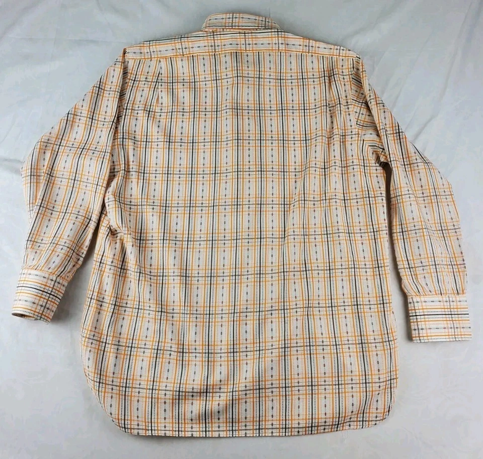 Givenchy Gentleman Paris Mens Shirt 16-33 Cotton Button Up Long Sleeve Disco - Image 4 of 4