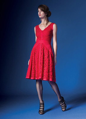 Tadashi Shoji Deep Rose Lace Pintuck Jersey Fit Flare Cocktail Dress 10 $328 | eBay Tadashi Shoji Deep Rose Lace Pintuck Jersey Fit Flare Cocktail Dress 10 $328 | eBay