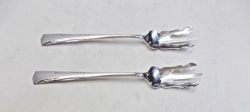 2 GREENBRIER STERLING SILVER LOBSTER FORKS-ODD-ELEGANT 1938 GORHAM FINE