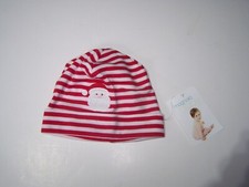 NWT Magnolia Baby Boutique Beanie Hat Size SM Santa Red/White Stripe 100 Cotton
