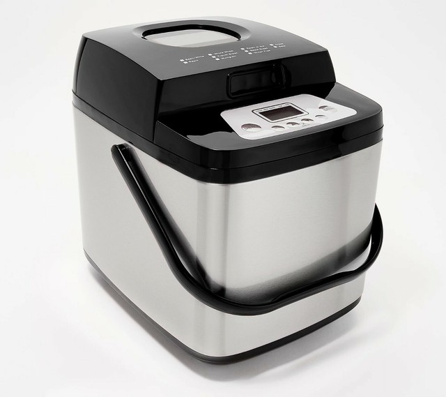 Cooks Essentials 1.5 lb Stainless Steel Bread Maker (White/Stainless