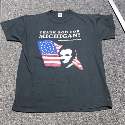 vintage 90s 00s Y2K Russell Athletic Abraham Lincoln T-Shirt vintage 90s 00s Y2K Russell Athletic Abraham Lincoln T-Shirt
