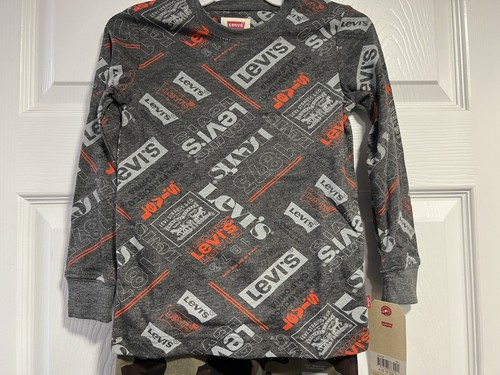 Boys Levi’s Outfit-Long Sleeve Shirt & Camo Jeans ~ Size 4 - Picture 2 of 7