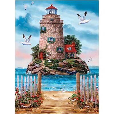  Lighthouse Diamond art painting Kits for Adults Beginners 5D Round Full Drill 