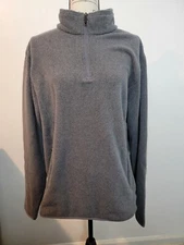 Amazon Essentials Womens Classic-Fit 1/4-Zip Polar Fleece Jacket Grey Large