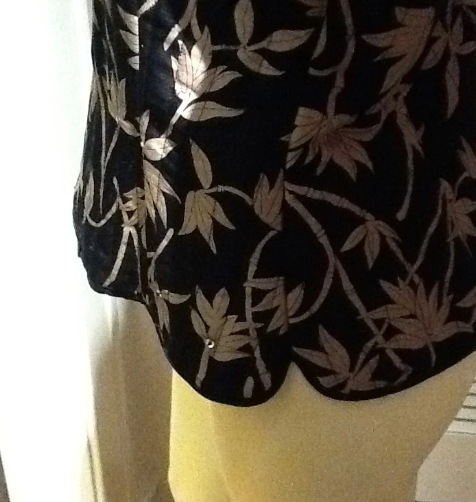 ANNE CARSON WOMEN'S PURE SILK FLORAL BLAZER WITH SEGUINED QUILTED JACKET -M - Image 4 of 4