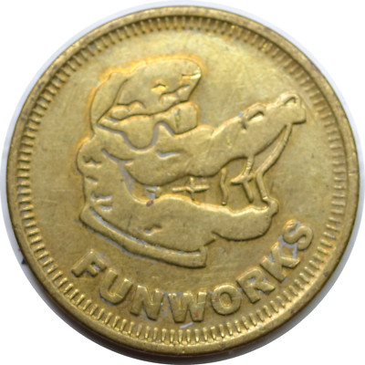 Officeworks Tokens FUN WORKS TOKEN BRASS COLLECTIBLE GAME VENDING MONEY ADD TO YOUR ...
