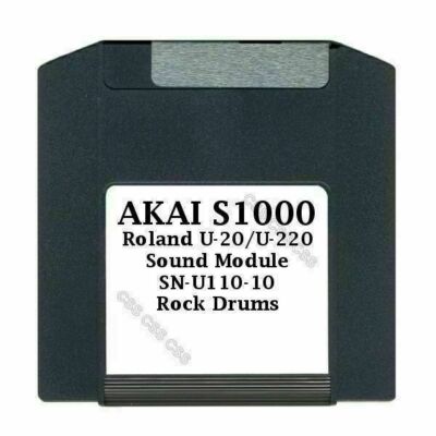 Akai S1000 Zip Disk 100MB Roland U-20/U-220 SN-U110-10 Rock Drums