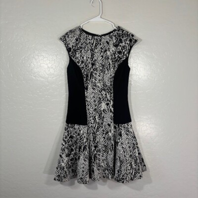 black jacquard skater dress Jacquard Skater Dress