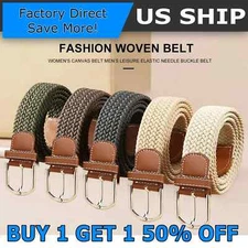 Elastic Fabric Braided Belt,Enduring Stretch Woven Belt for Unisex Men/Women/Jun