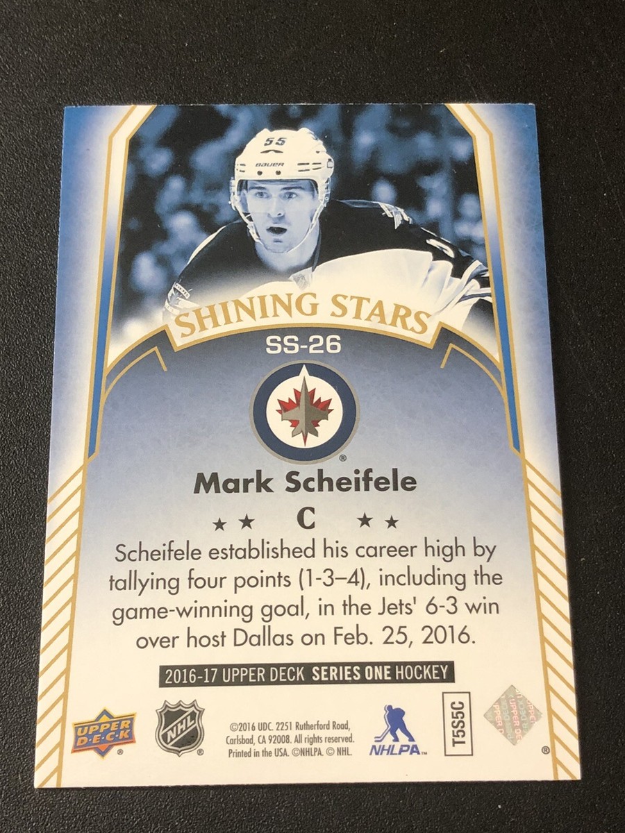 upper deck シフ　サインカード 2016-17 Upper Deck Shining Stars Centers Mark Scheifele #SS