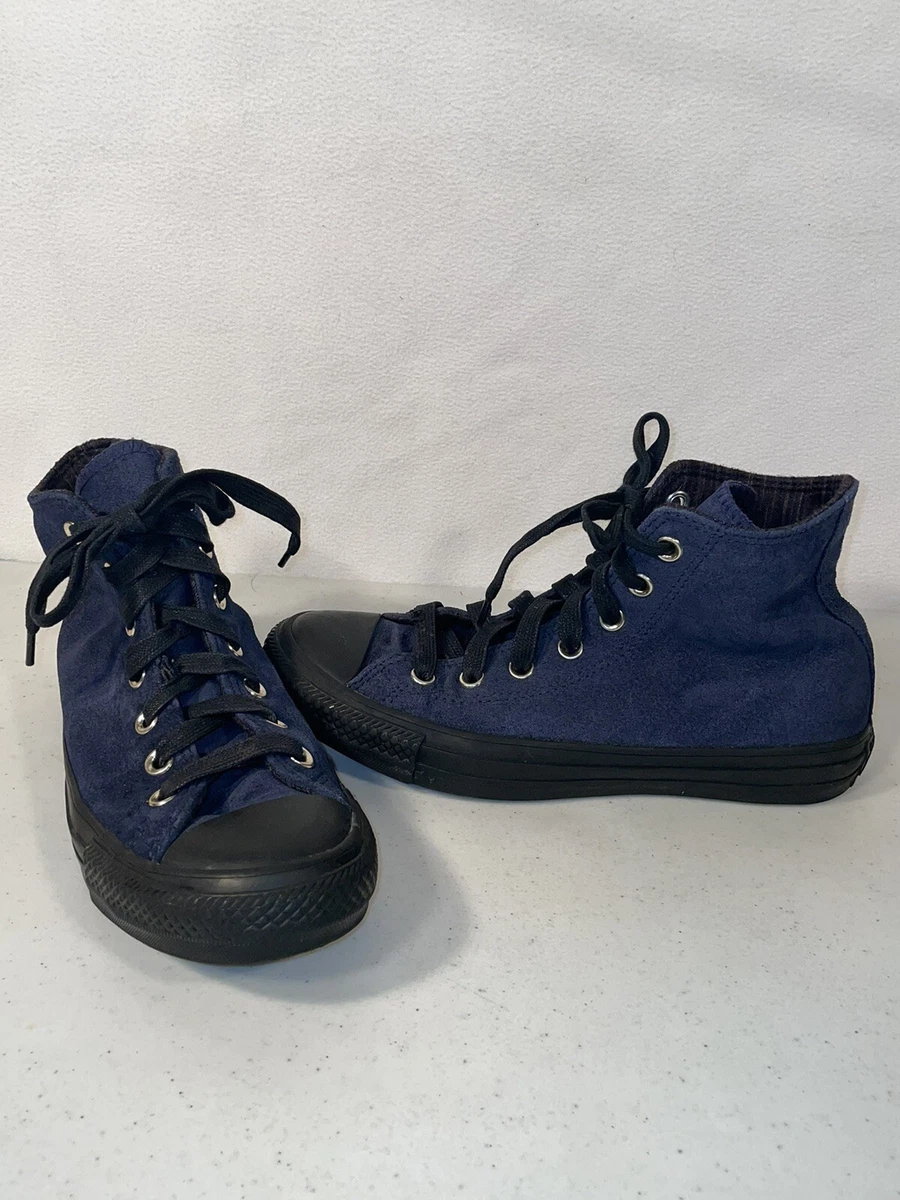 Blue suede sales converse high tops