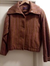 Vintage Regatta Sport Boiled Wool Bomber Style Coat Women's 10 See Measurements