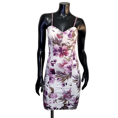 Rinascimento Italy Womens S Watercolor Floral Pattern Bodycon Mini Dress