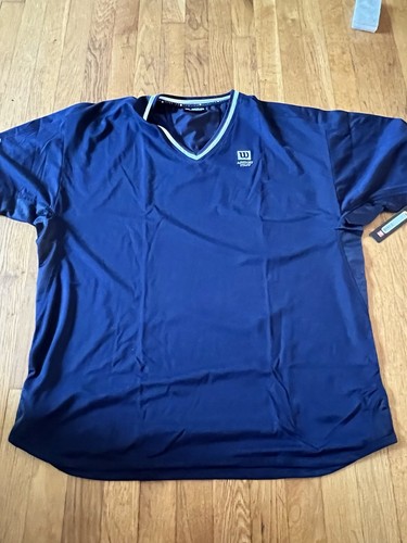 BRAND NEW Wilson Staff Advisory V Neck Tee Tennis T Shirt Mens XL NWT - Picture 5 of 10