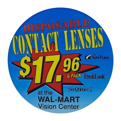 #ad Walmart Vision Center Button Store Employee Pin Optical Eyewear Eye Lenses VTG. $9.95