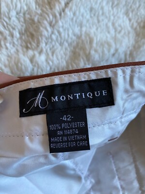 Montique Men Straight Pants Brown Coffee Size 42 x 33 | eBay