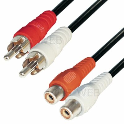 Audio Kabel 10m Cinch Verlängerungskabel 2x RCA Verlängerung mono 2 fach
