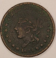 1837 Low 32. Hard Times Token: "E. Pluribus Unum" "Millions For Defense". 