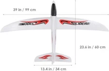 Foam Glider Airplane, 39 Inch Large Throwing Glider Planes Lightweight Outdoor