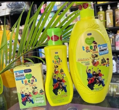 Eden Kids & Teens Glow Bodylotion/Stangenseife/Duschmilch mit Vitamin A, C&E