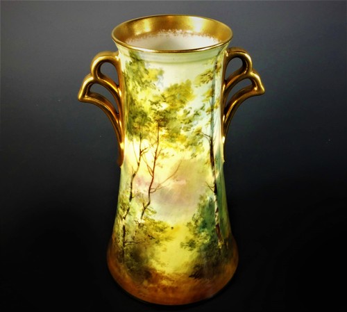 SCHÖNE KÖNIGLICHE DOULTON HANDBEMALTE & SIGNIERTE VASE MIT EINER PASTORALSZENE - Bild 6 von 13