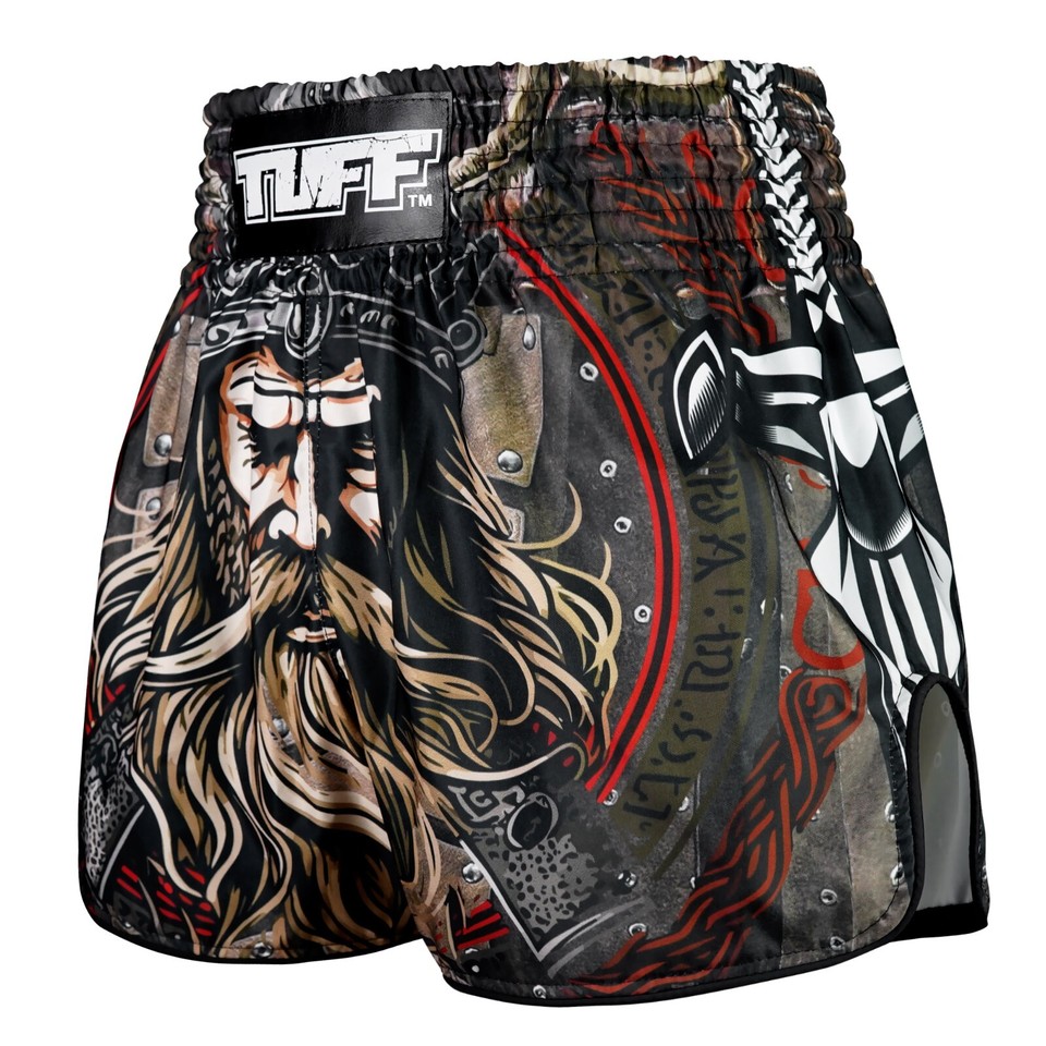 Mythology Mjolnir Norse Print Muay Thai Boxing Shorts