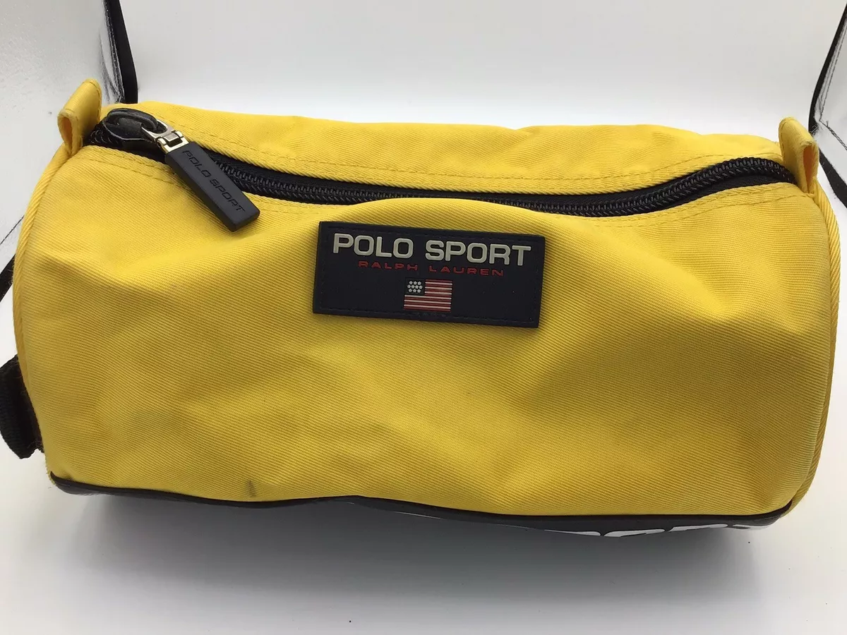 Polo Sport Ralph Lauren Yellow Toiletry Kit Shaving Bag Travel Kit A1