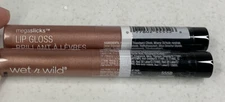 Lot of 2 Wet n Wild MegaSlicks Lip Gloss #555B Rose Gold