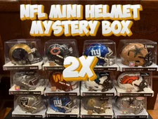 2x NFL Autographed Mini Helmet Box Mystery