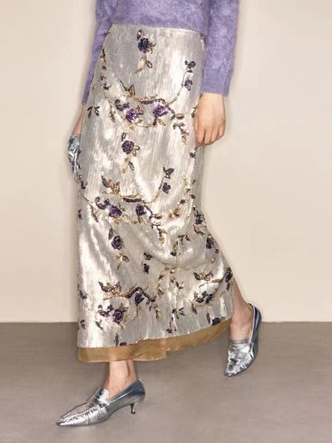 Embroidery Spring/Summer Womens Chinese Style Elegant Thin Straight Half Skirts - Imagen 25 de 26