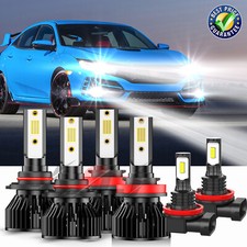 6pcs For Mazda 3 2010-2013 6000k Led Headlight High Low Fog Lights Bulbs Combo 6pcs For Mazda 3 2010-2013 6000k Led Headlight High Low Fog Lights Bulbs Combo