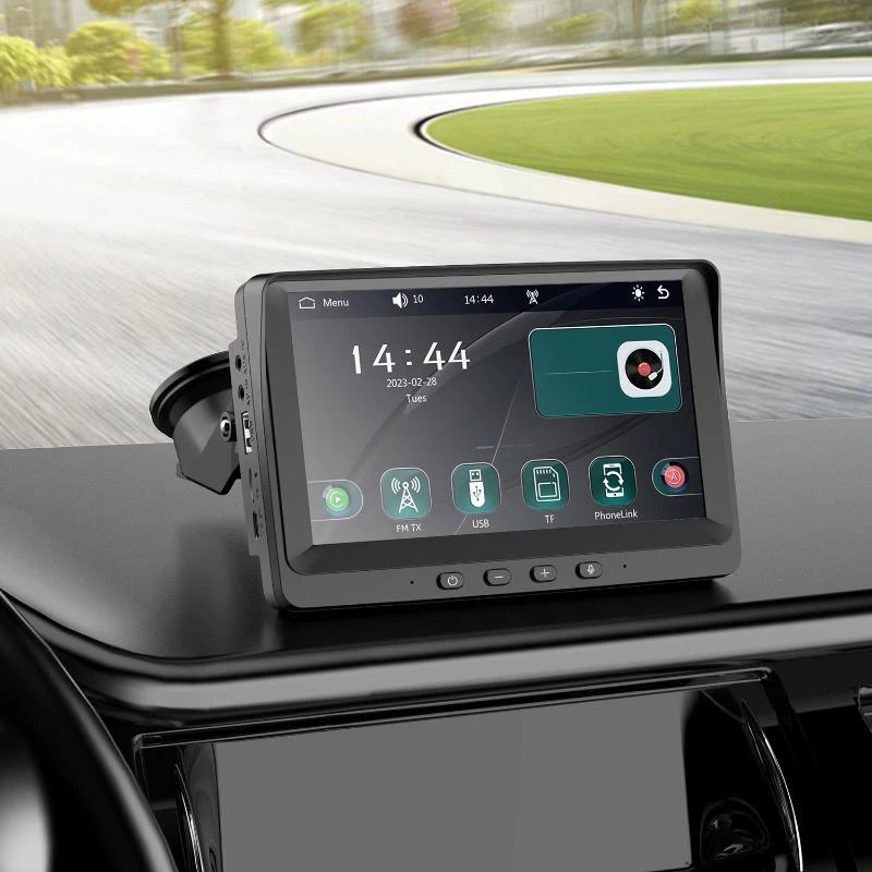 Portable 7in Touch Screen Car Radio Wireless Apple/Android CarPlay Bluetooth FM — 第 2/4 张图片