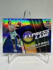 LaMelo Ball 2021-22 Donruss Optic Express Lane #16 Blue Prizm #'d /85 Hornets