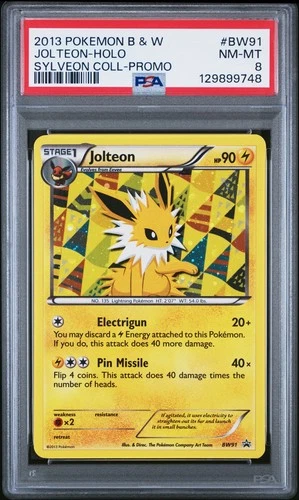 PSA 8 Jolteon BW91 Black & White Holo