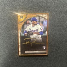 2025 Topps Museum Collection Kumar Rocker Framed Auto Gold /35 FMA-KR RC Rangers