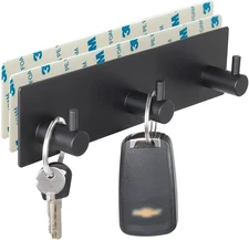 Key Holder for Wall with 2 Self-Adhesive Tapes, No Damage Key Holder Rack for Wa