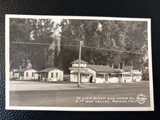 AZO RPPC Postcard Pomona CaliforniaDe Luxe Diner And Motel Roadside Signs