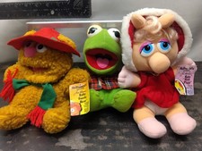 Jim Henson Miss Piggy Fozzie Kermit 1987 Muppet Babies Stuffed Plush W Tags