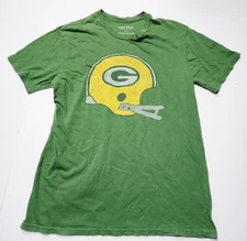 Lucky Brand Green Bay Packers Throwback Helmet Logo Junk T-Shirt Large