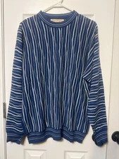 Men’s Vintage Norm Thompson Chunky 3D Style MultiColor Sweater. Size XL