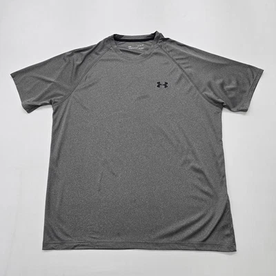 T-shirt homme gris HeatGear coupe ample Under Armour taille XL athlétique - Photo 1/4