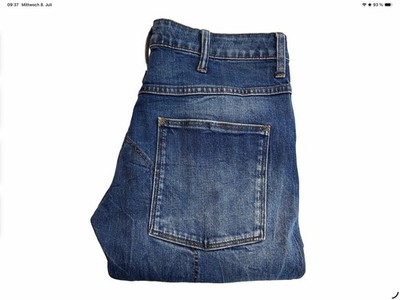 G-Star 5620 3D Slim Jeans Herren W30 L32 Blau Denim Tapered Knee Patch...