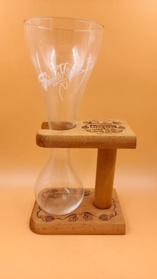Pauwel Kwak belgisches Bierglas mit original Holzständer - Sammlerstück